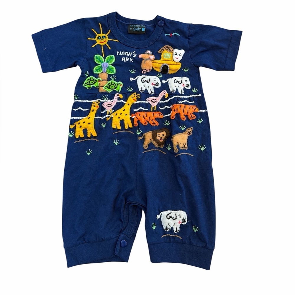 HANDMADE Noah's Ark Onesie, NOTHING CUTER ON THE PLANET! 🐯🐅🐘🦒☀️